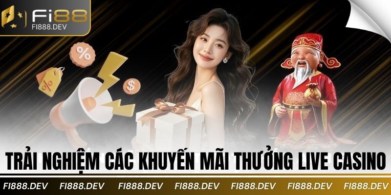 Trải nghiệm các khuyến mãi thưởng Live Casino